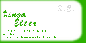 kinga elter business card